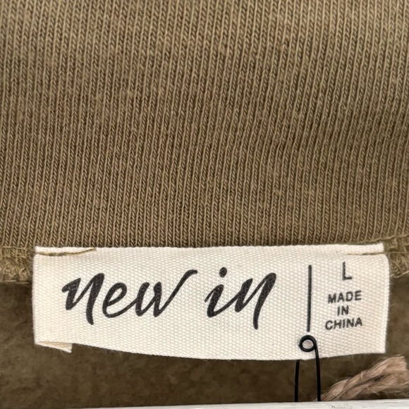 NWT Jacket Sweatshirt Quarter-Zip Henley Large Olive Green - Picture 7 of 11